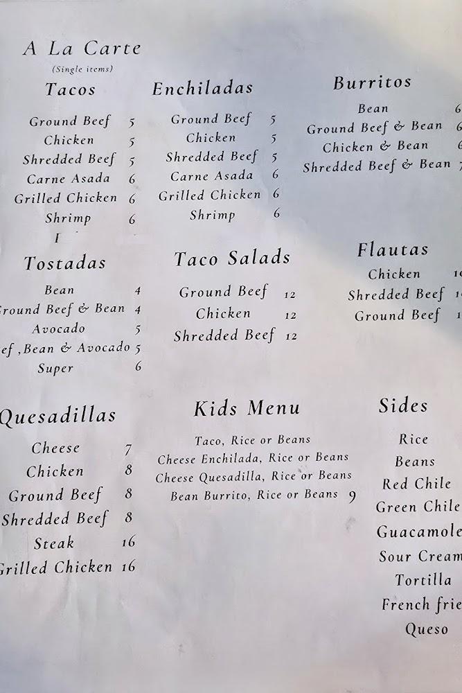 Garcia's Mexican Restaurant Menu image 1